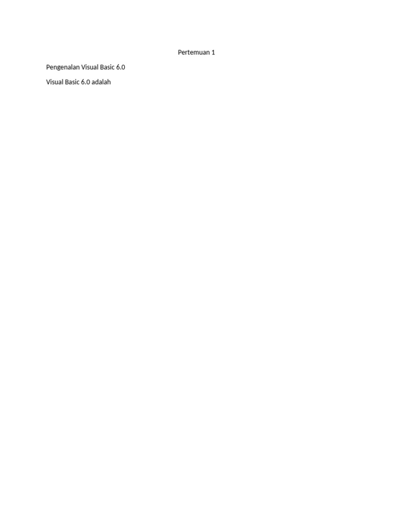 Panduan Visual Basic 6.0: Form dan Link | PDF
