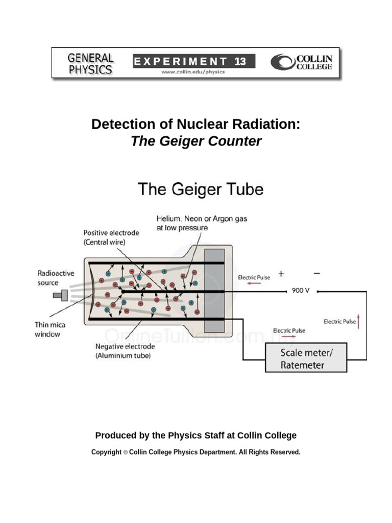 Count Rate vs. Distance in Geiger Counter | PDF | Radiation | Ion