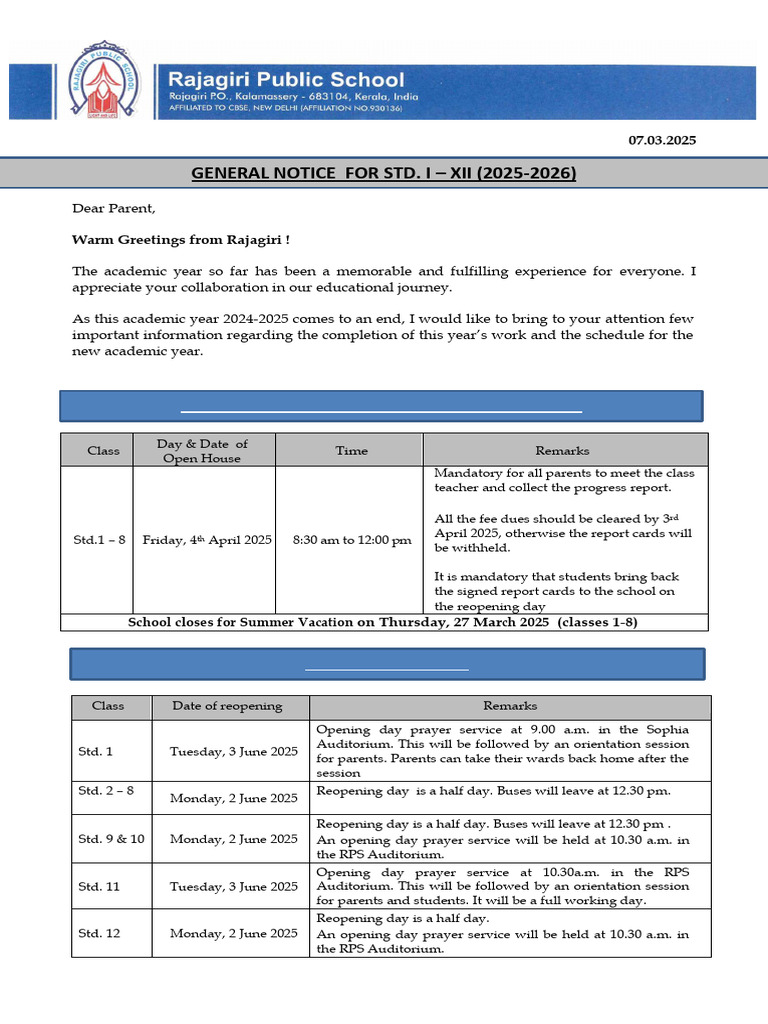 Academic Circular 2025-26 Updates | PDF | Payments