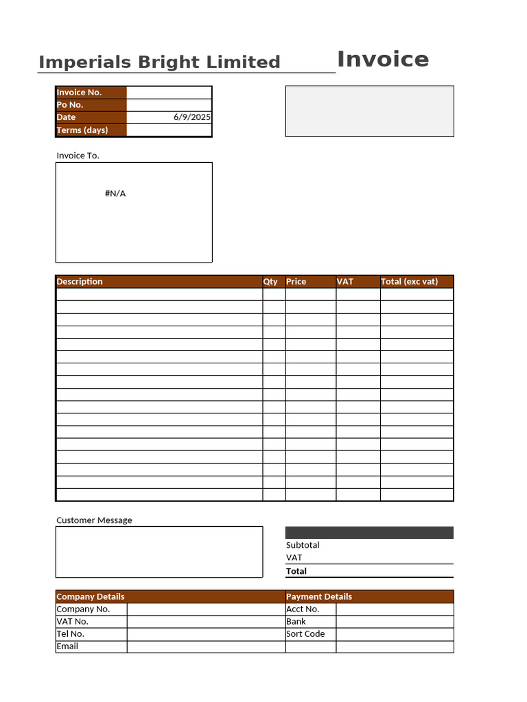 Invoice for ABC Ltd - Imperials Bright | PDF