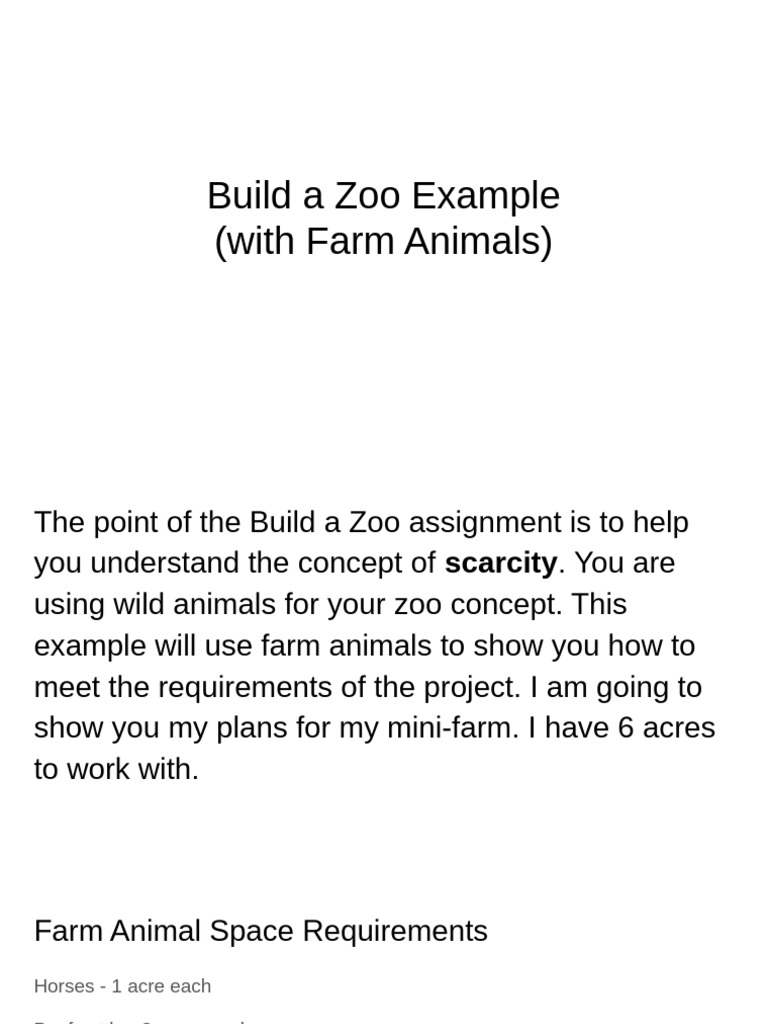 Unit1 BuildAZoo Example | PDF | Livestock | Farms