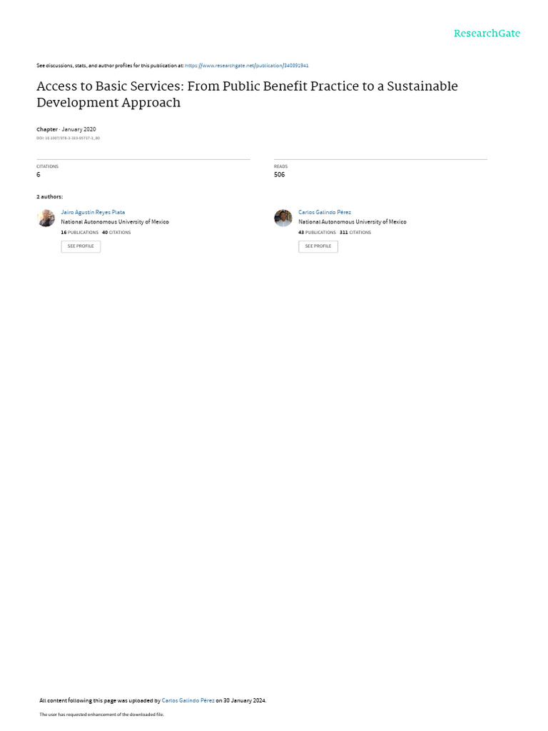 Access to Basic Services for Sustainability | PDF | Renewable Energy ...