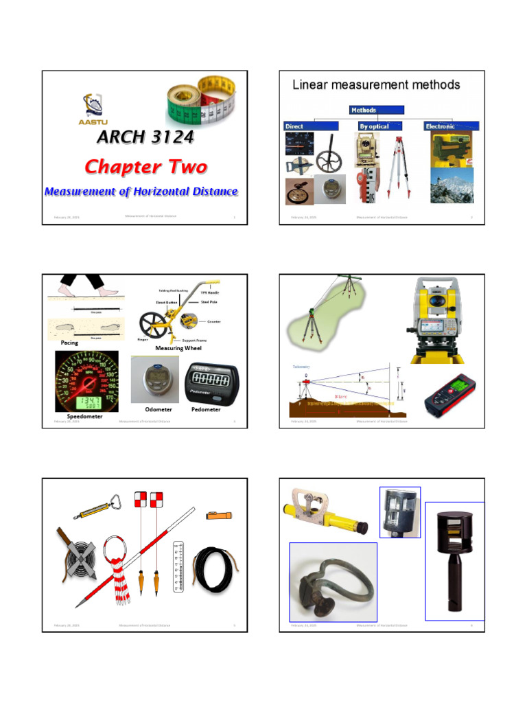 Horizontal Distance Measurement Techniques | PDF | Surveying | Measurement