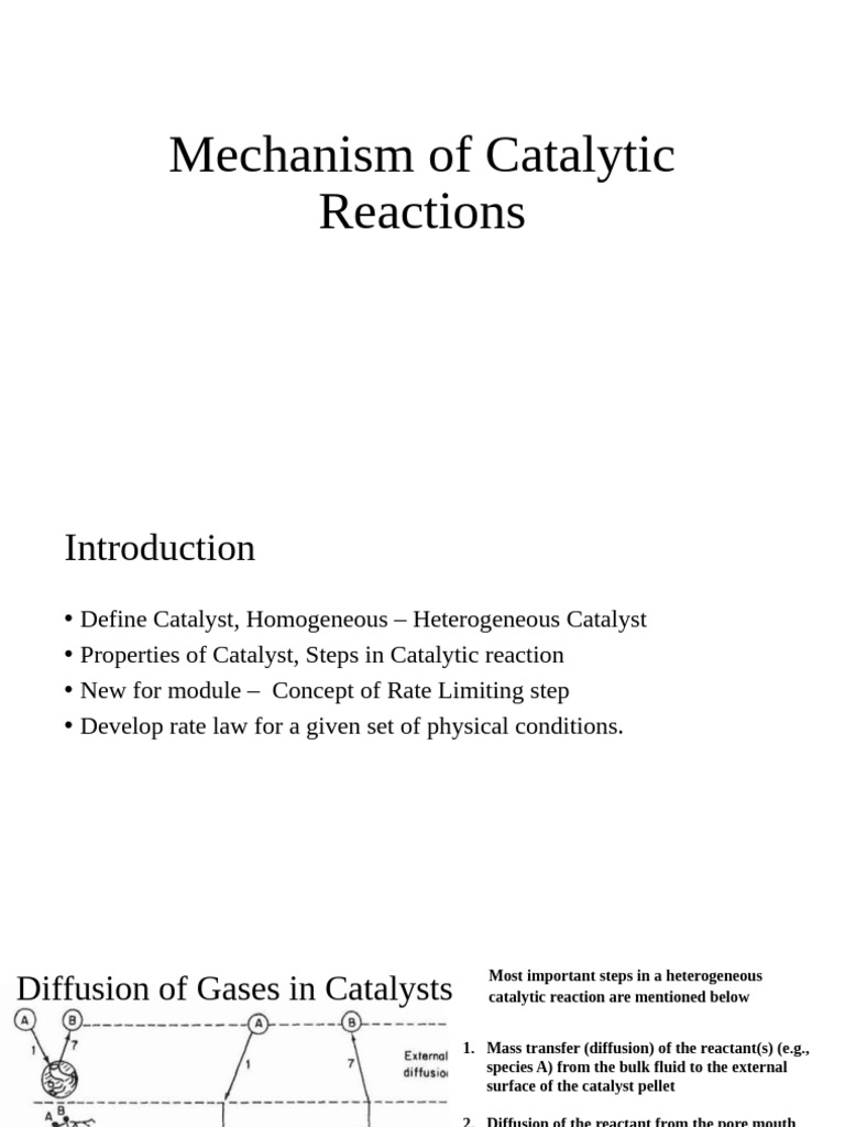 Heterogeneous Catalytic Reaction Mechanism | PDF | Heterogeneous ...
