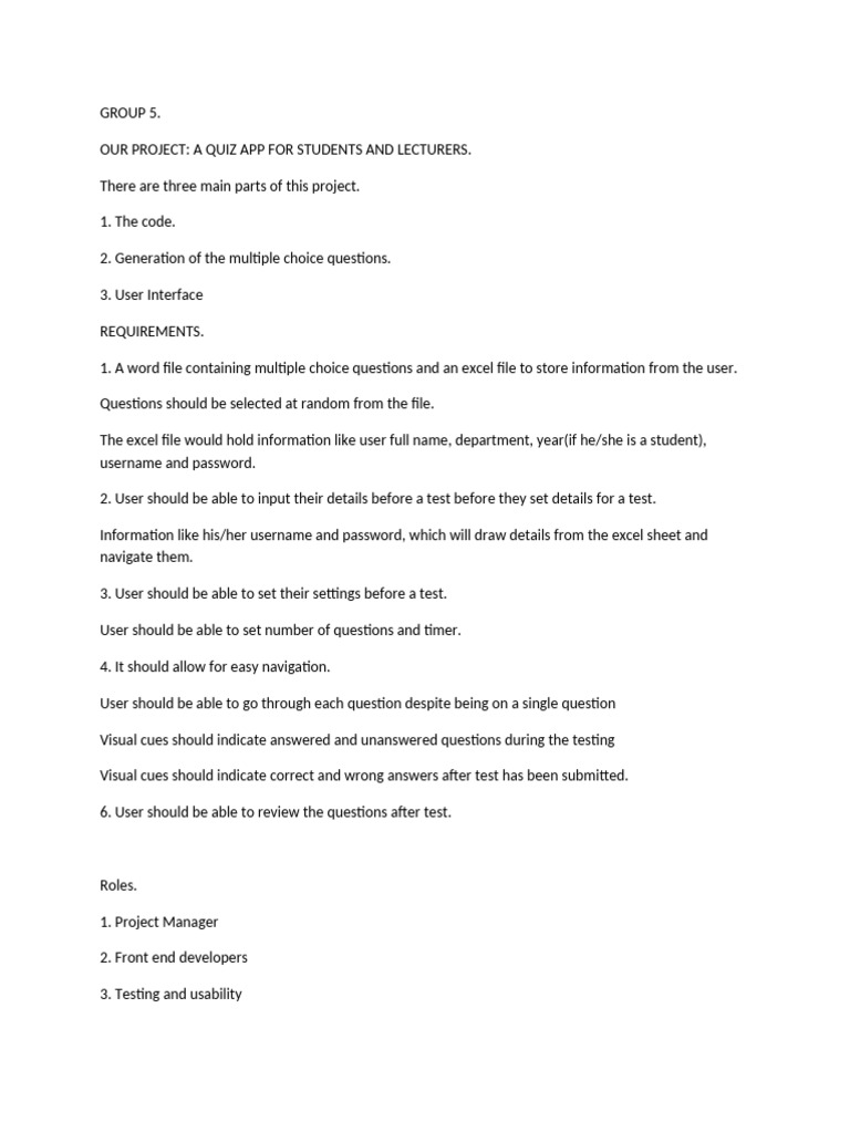 GROUP 5 Project Outline | PDF