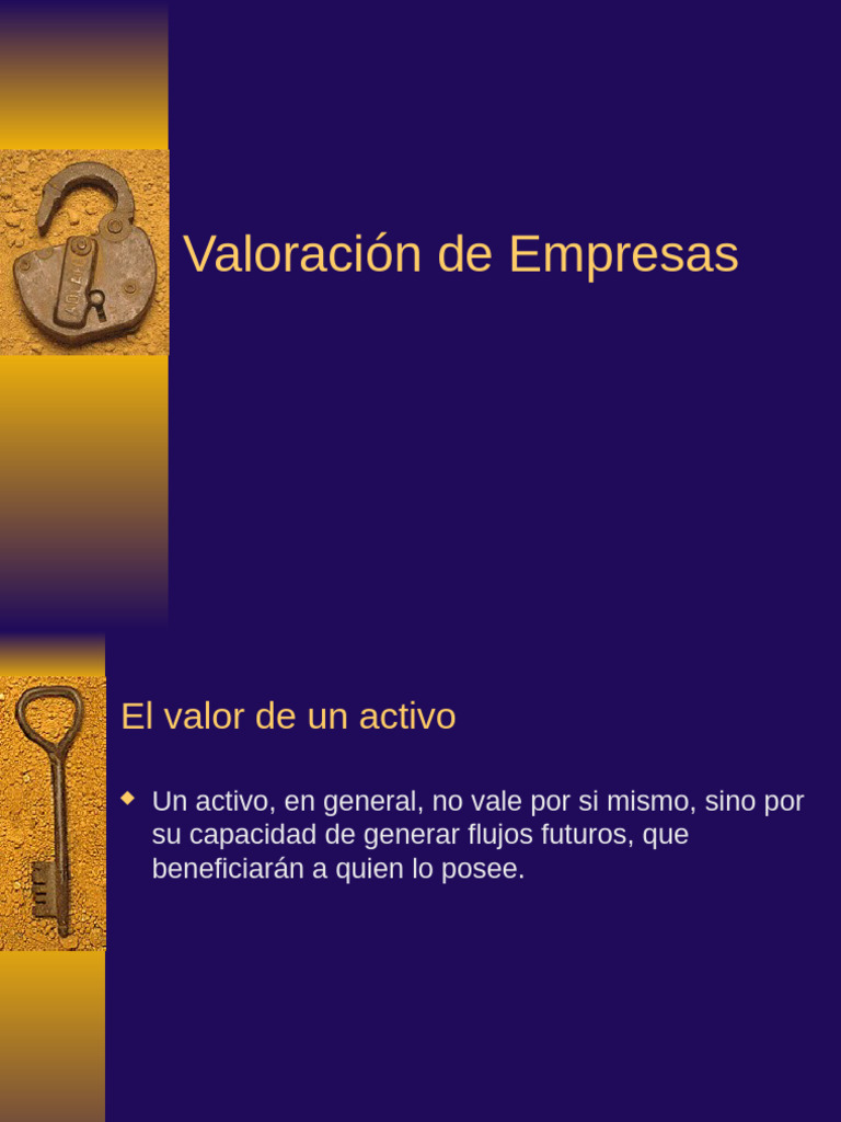 Valoracion Por Flujos Descontados - I | PDF | Flujo de caja descontado ...