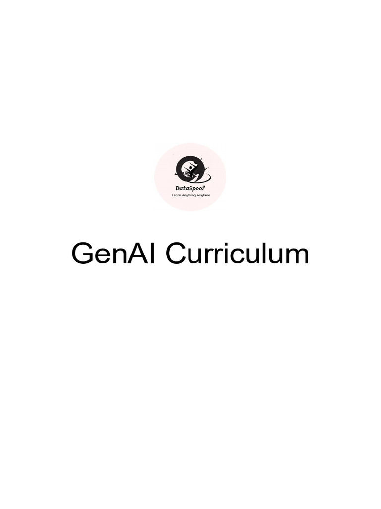 GenAI Engineering Course Syllabus | PDF | Deep Learning | Artificial ...