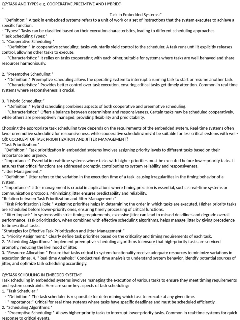 Task Scheduling in Embedded Systems | PDF | Scheduling (Computing ...