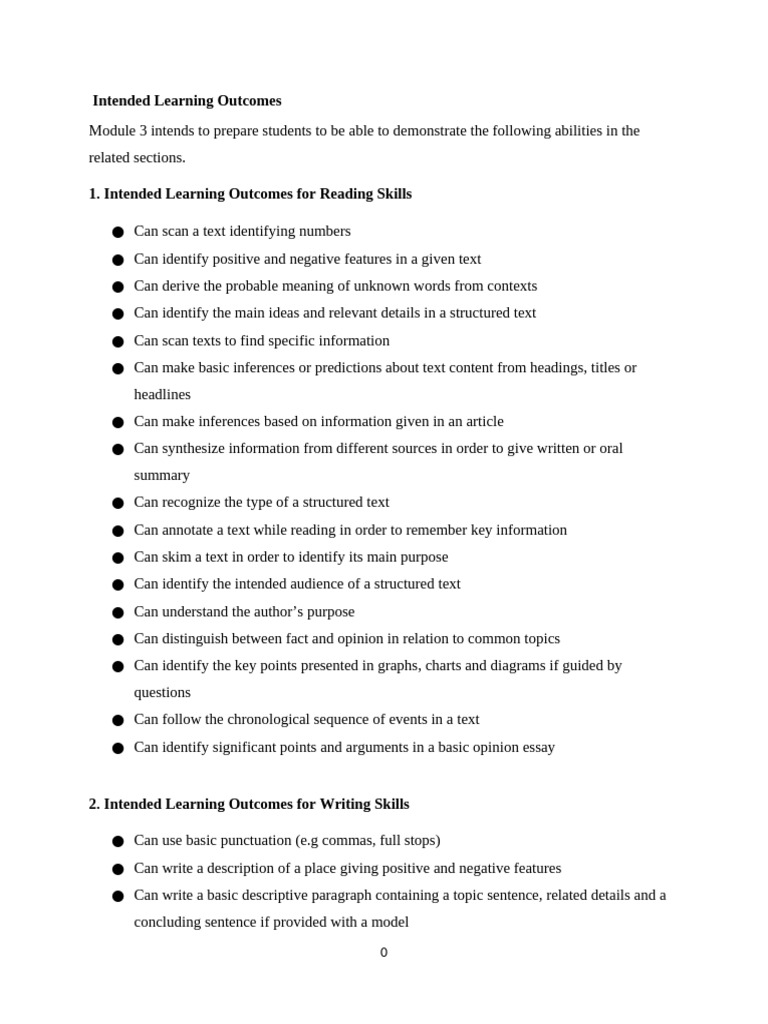Unlock 2 Intended Learning Outcomes | PDF | Noun | Adjective