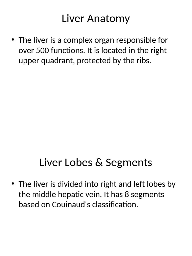 Comprehensive Guide to Liver Anatomy | PDF