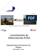 Levantamiento Observaciones Depto Prevención de Riesgos ECOVIAL Ltda