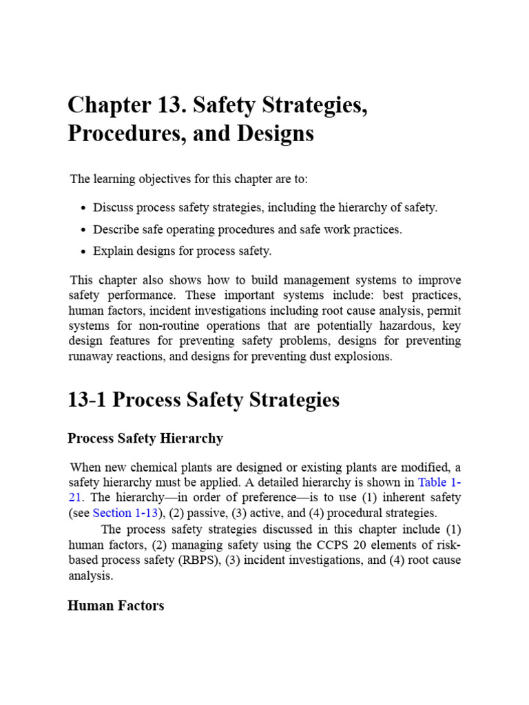 Process Safety Strategies and Management | PDF | Safety