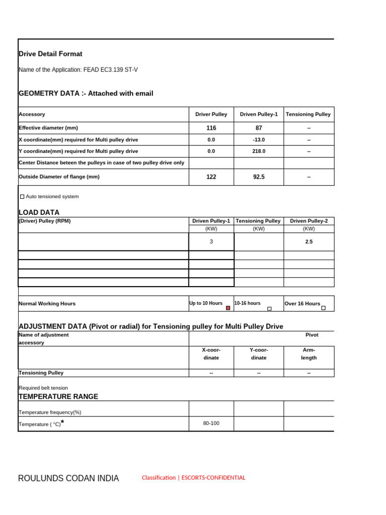 Drive System Specifications for FEAD EC3.139 | PDF | Manufactured Goods ...