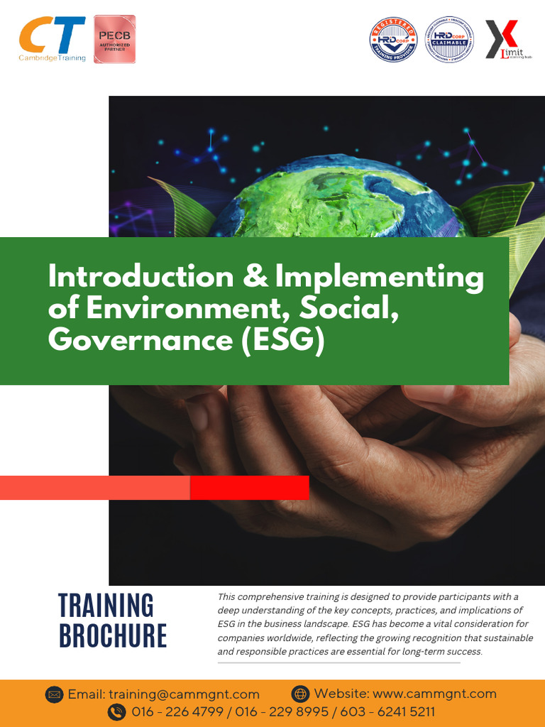 ESG Training: Implementing Sustainable Practices | PDF | Governance ...