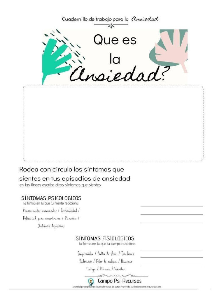 Que Es La Ansiedad | PDF