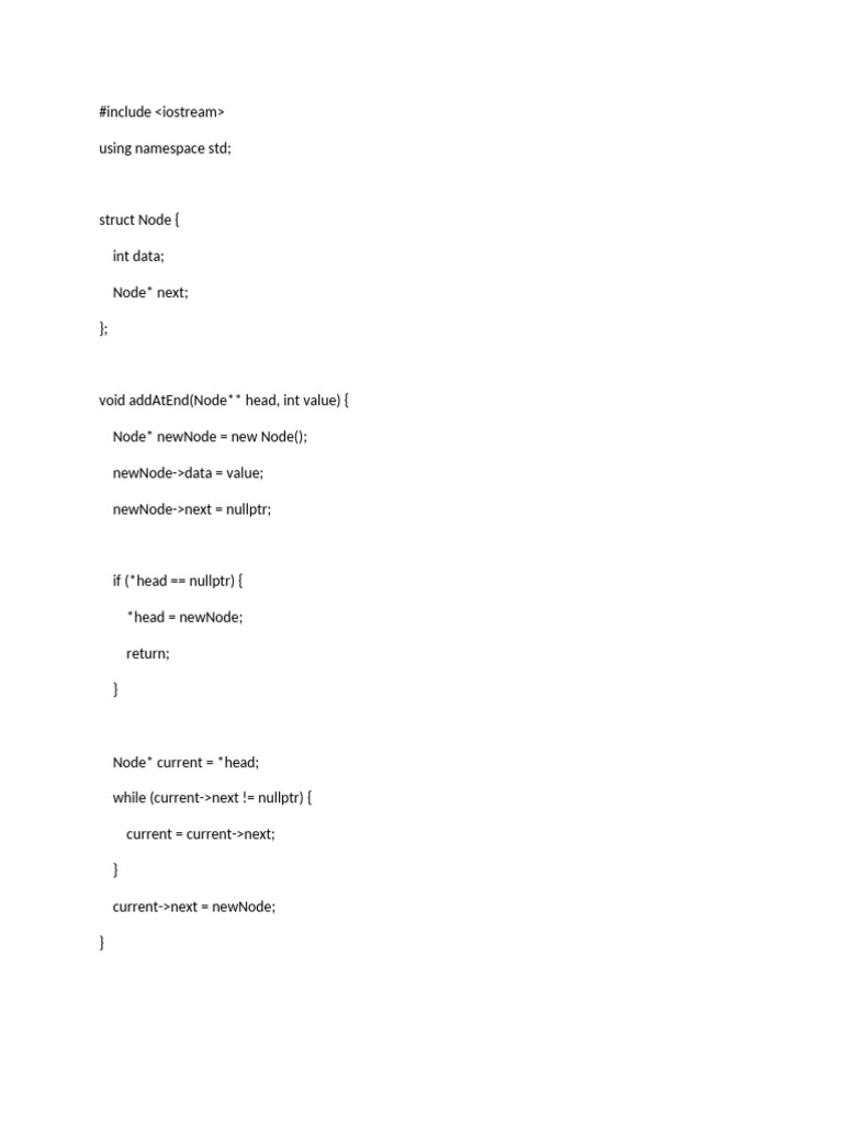 Linked List Operations in C++ | PDF