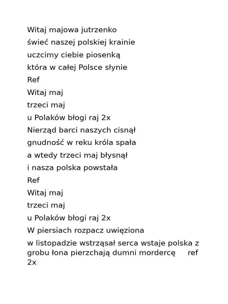 Witaj Majowa Jutrzenko | PDF