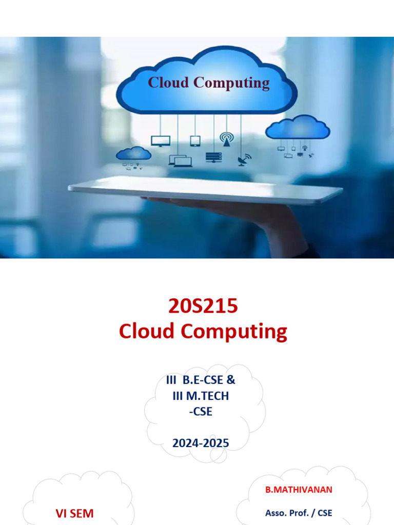 Cloud Computing Course Overview 2024 | PDF | Hyper V | Virtualization
