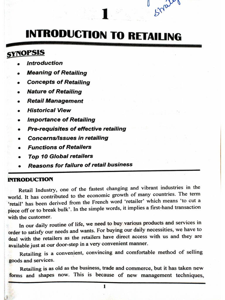 Introduction To Retailing | PDF