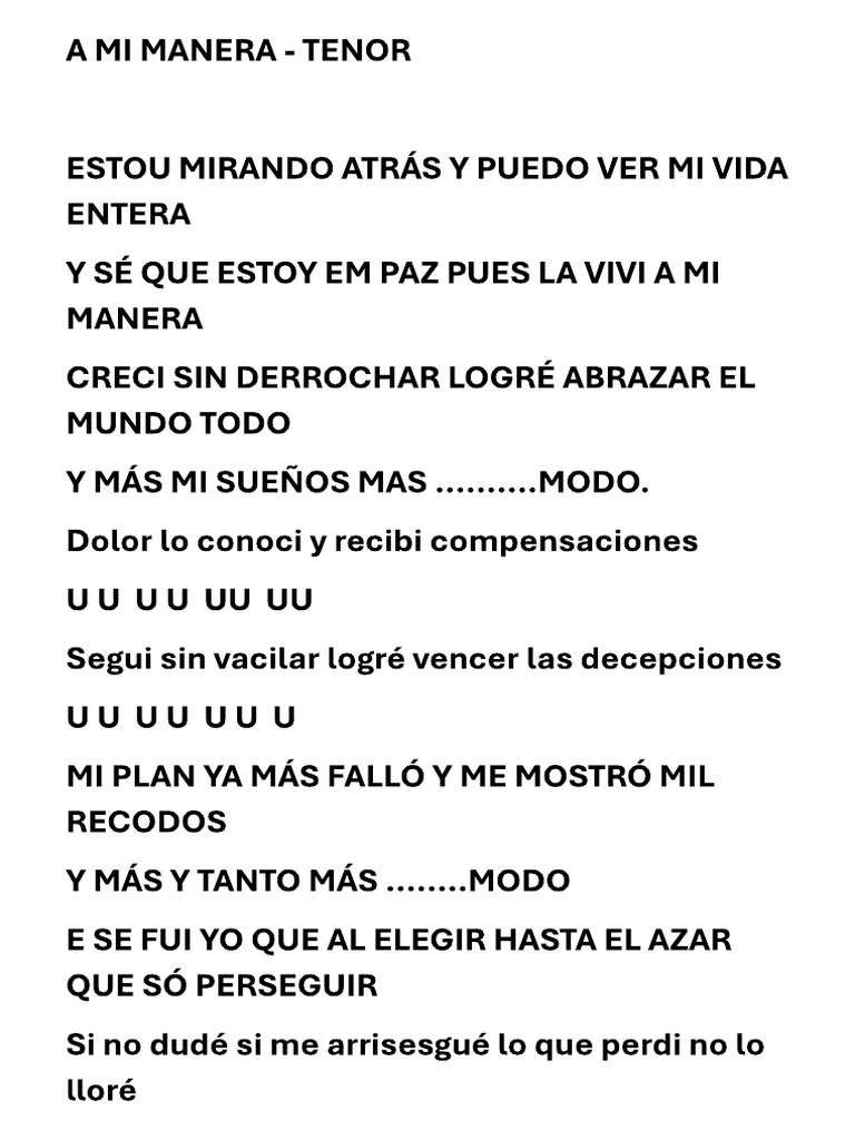 A Mi Manera Pdf