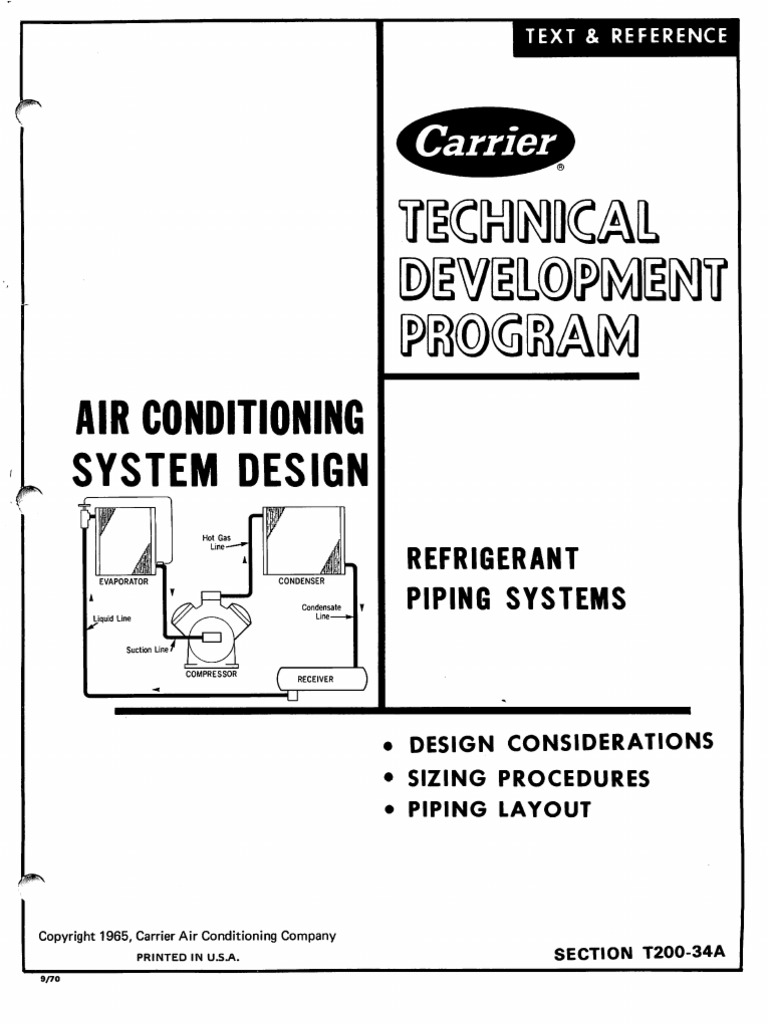 Carrier Refrigerant Piping Systems PDF Pipe (Fluid Conveyance