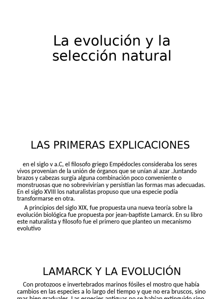 La Evolución y La Selección Natural | PDF | Evolución | Charles Darwin