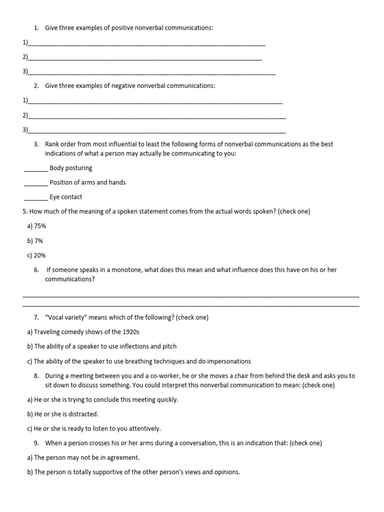 Nonverbal Communication Insights | PDF