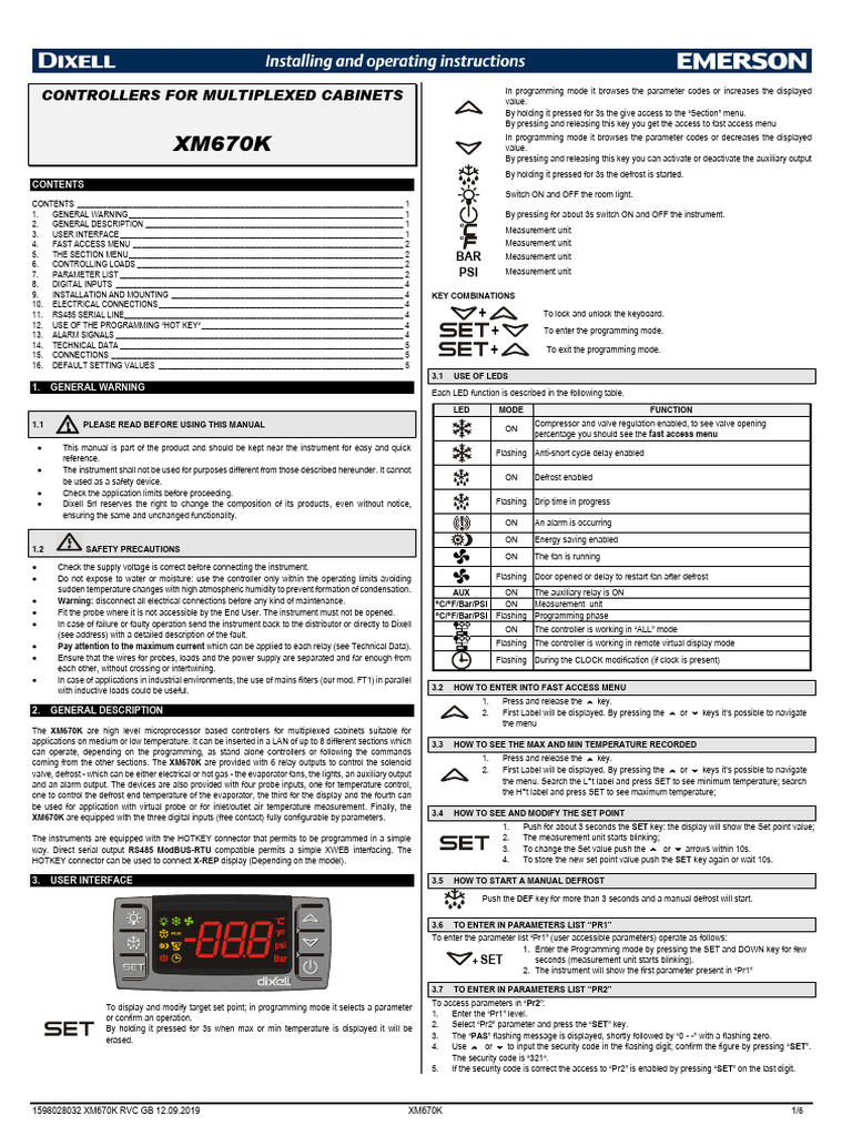 XM670K Controller User Manual | PDF | Parameter (Computer Programming ...