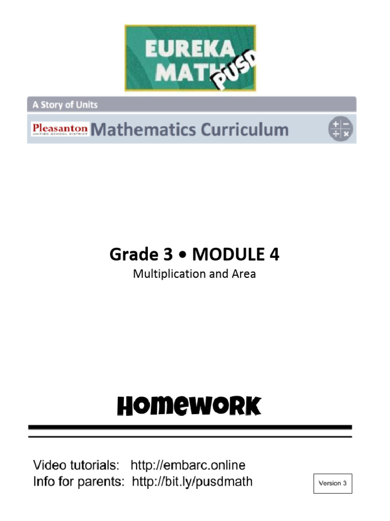 Grade 3 Multiplication & Area Module | PDF | Area | Shape