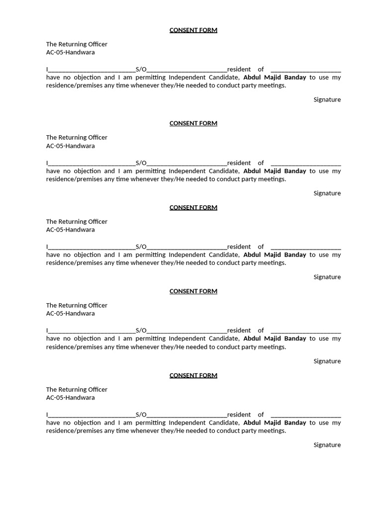 Consent Form | PDF
