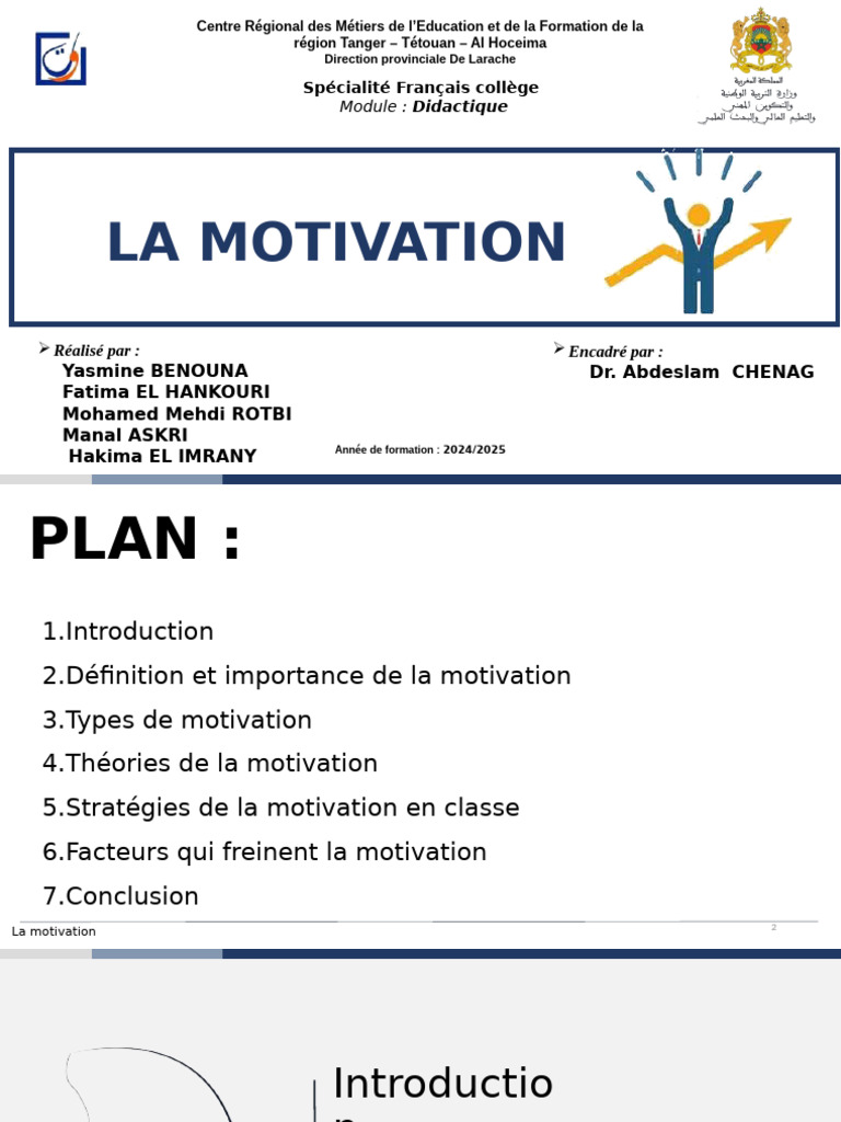 Comprendre la motivation en classe | PDF | Motivation | Motivant