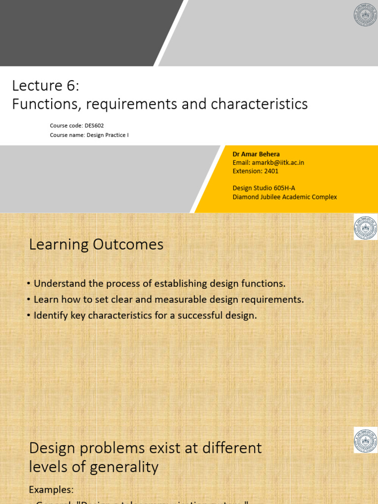 Lecture 6 | PDF | System | Function (Mathematics)