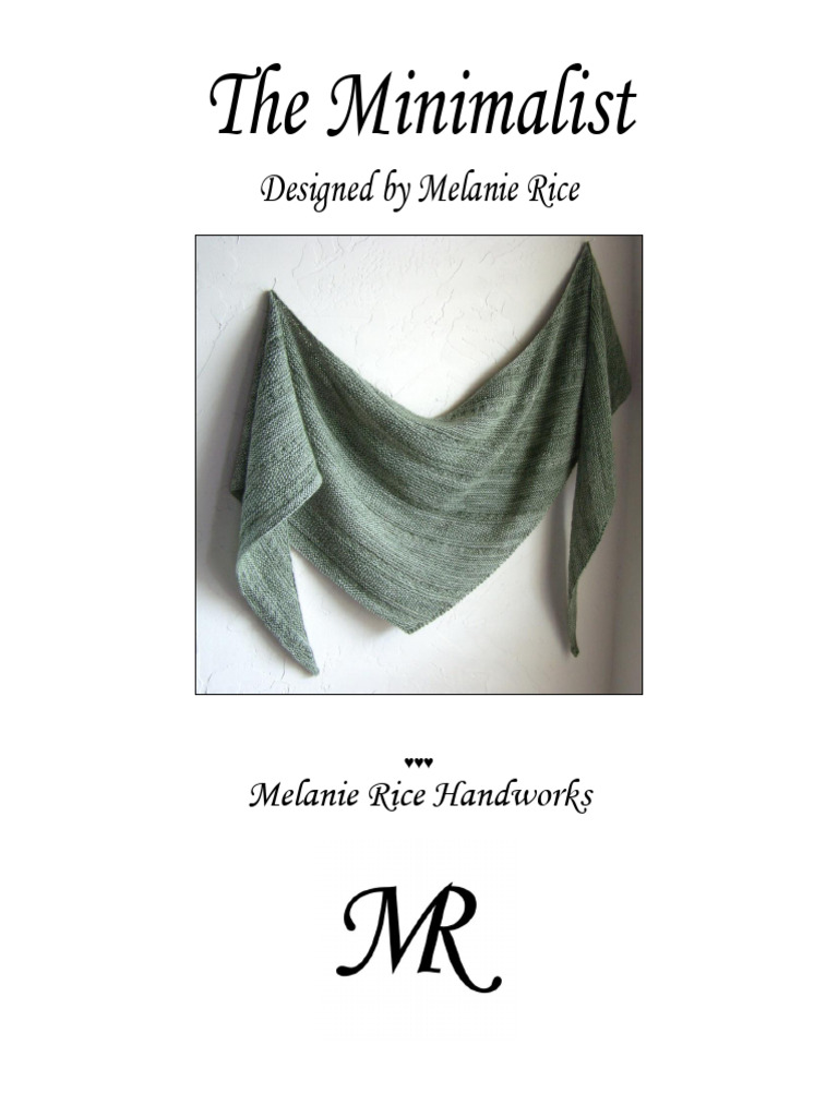 The Minimalist Knitting Pattern Guide | PDF | Knitting | Yarn