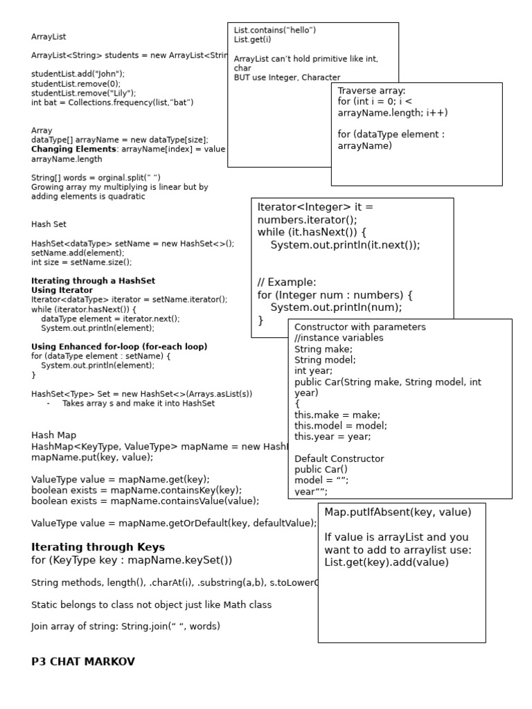 Java Collections and Markov Models Guide | PDF | String (Computer ...