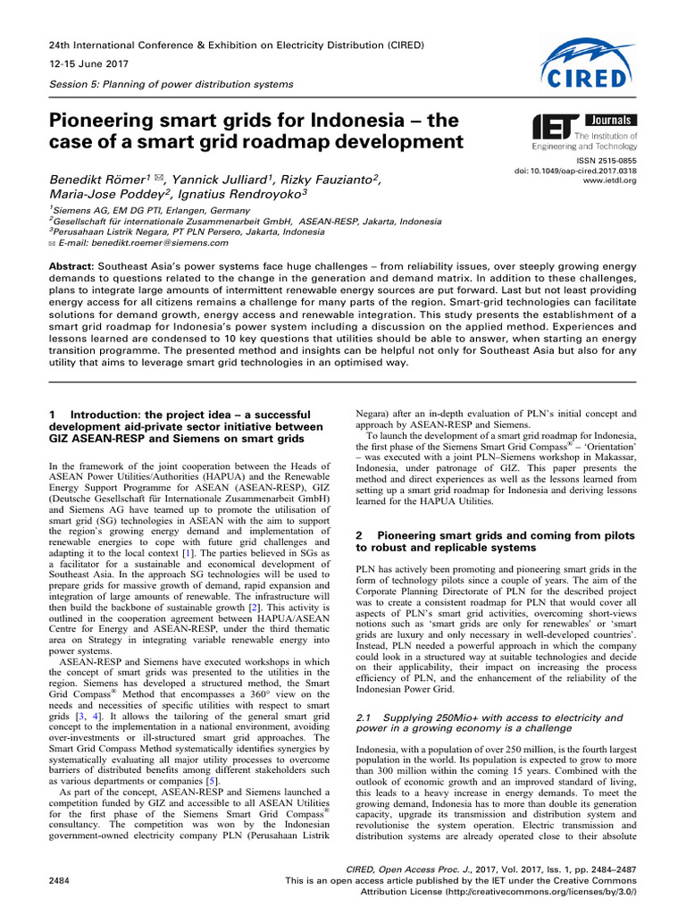 Smart Grid Roadmap for Indonesia | PDF | Smart Grid | Electrical Grid