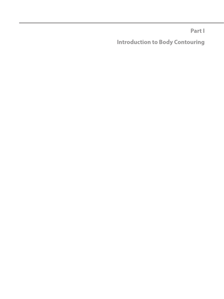 Part I Introduction To Body Contouring | PDF