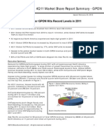 4Q11 Market Share Report Summary - GPON: Demand For GPON Hits Record Levels in 2011