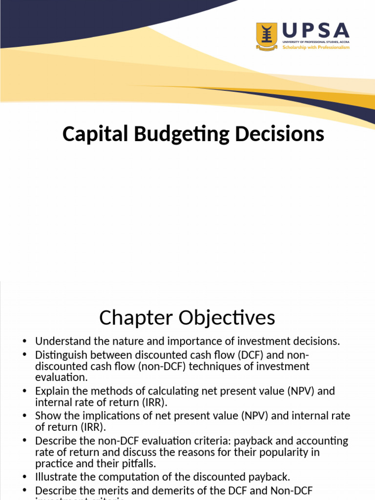 Capital Budgeting: Investment Decision Guide | PDF | Net Present Value ...