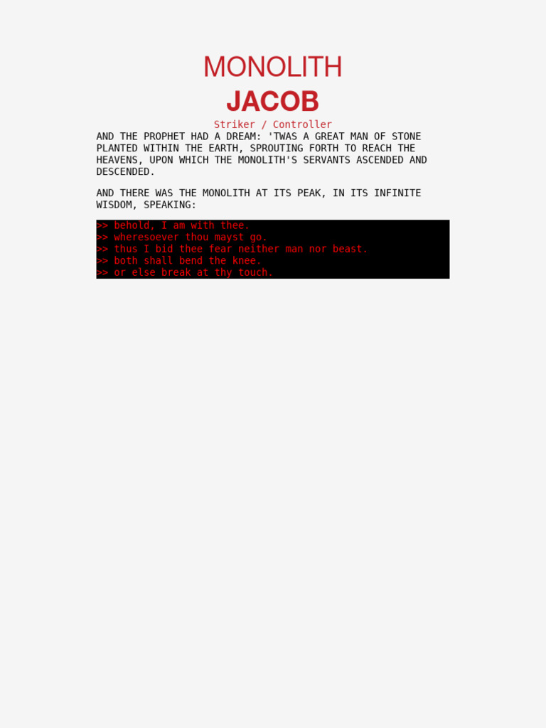 Monolith Solutions Jacob | PDF | Jacob | Grappling