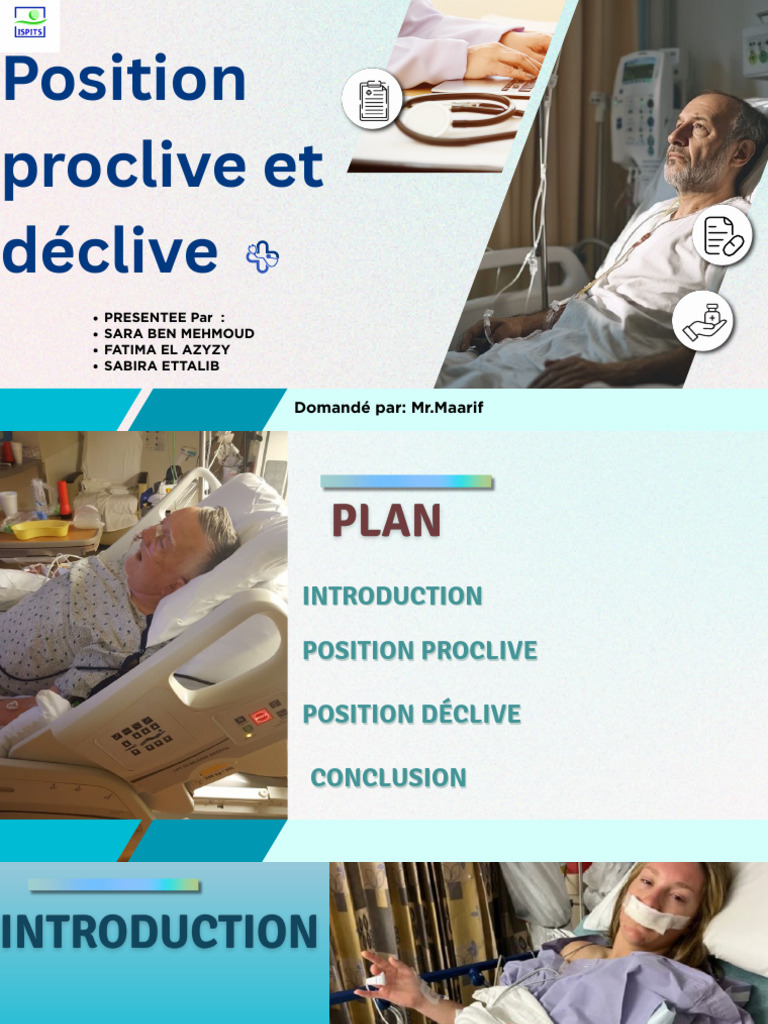 Positions Proclive et Déclive en Soins | PDF | Spécialités médicales ...
