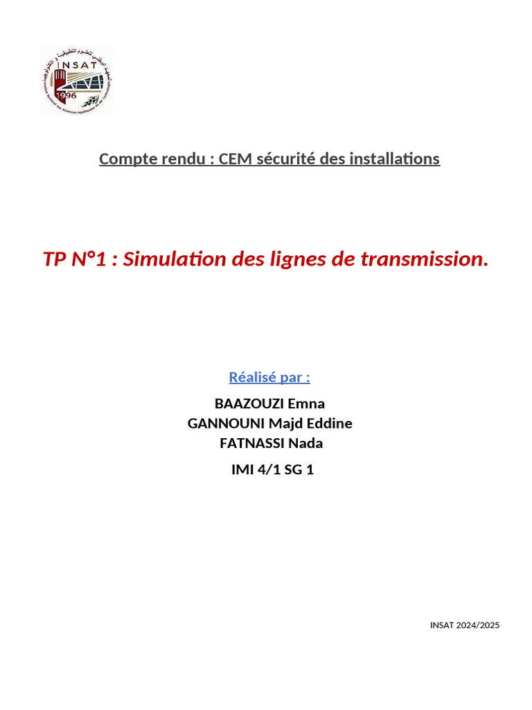 tp1 Cem | PDF