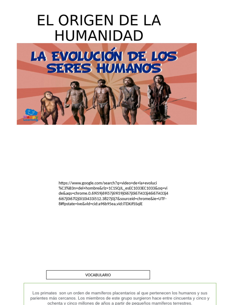 El Origen de La Humanidad | PDF