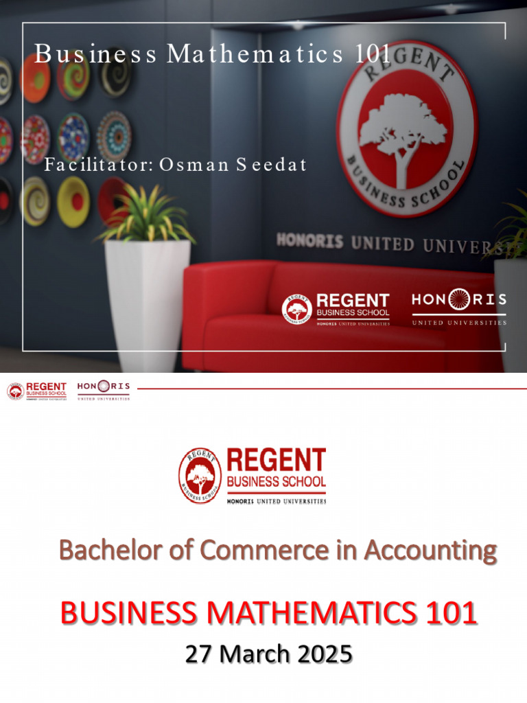 Business Mathematics 101 Overview | PDF | Numbers | Arithmetic