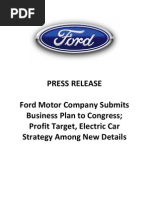 Download Press Release - Ford Submits Plan to Congress by Ford Motor Company SN8739096 doc pdf