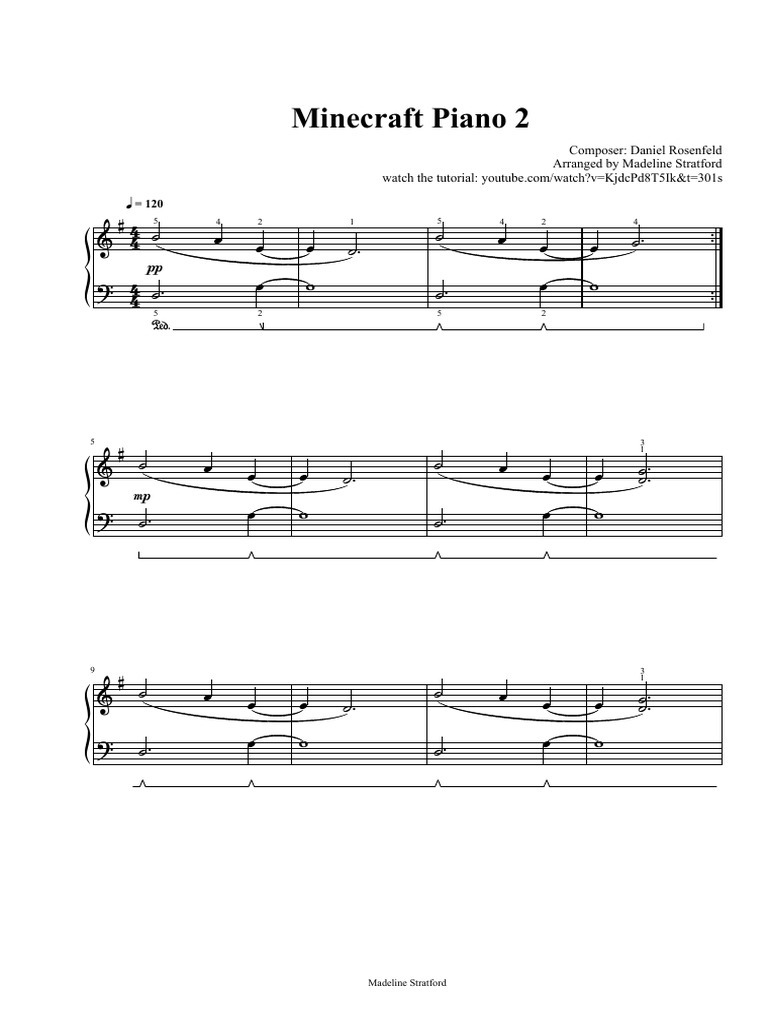 Minecraft Theme Easy Piano Tutorial For Beginners Pdf