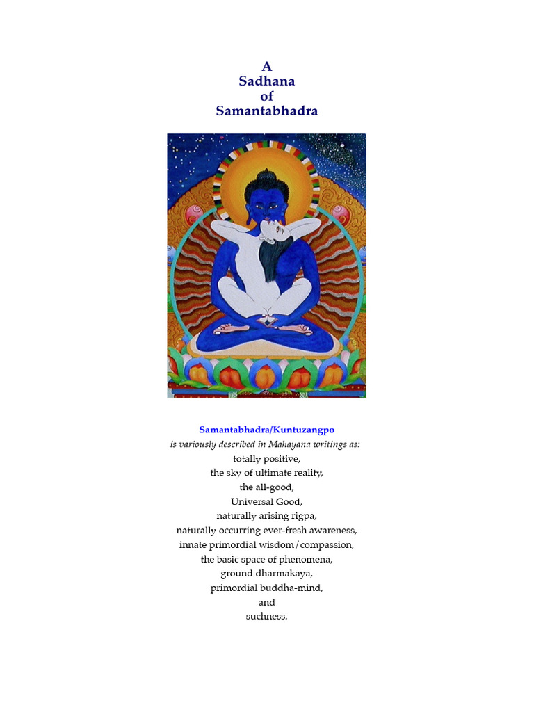 Sadhana of Samantabhadra Practice | PDF | Religious Philosophical ...