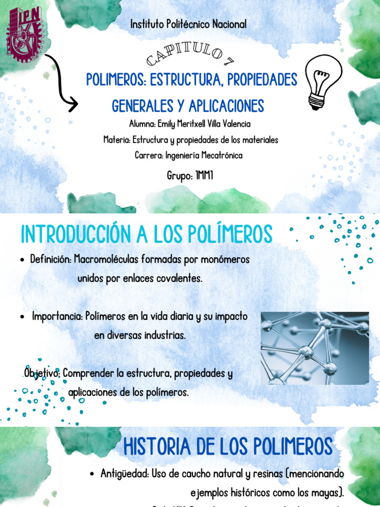 Capp 7 Polimeros Estructura, Propiedades Generales y Aplicaciones | PDF ...