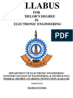 Syllabus Electronics Engineering