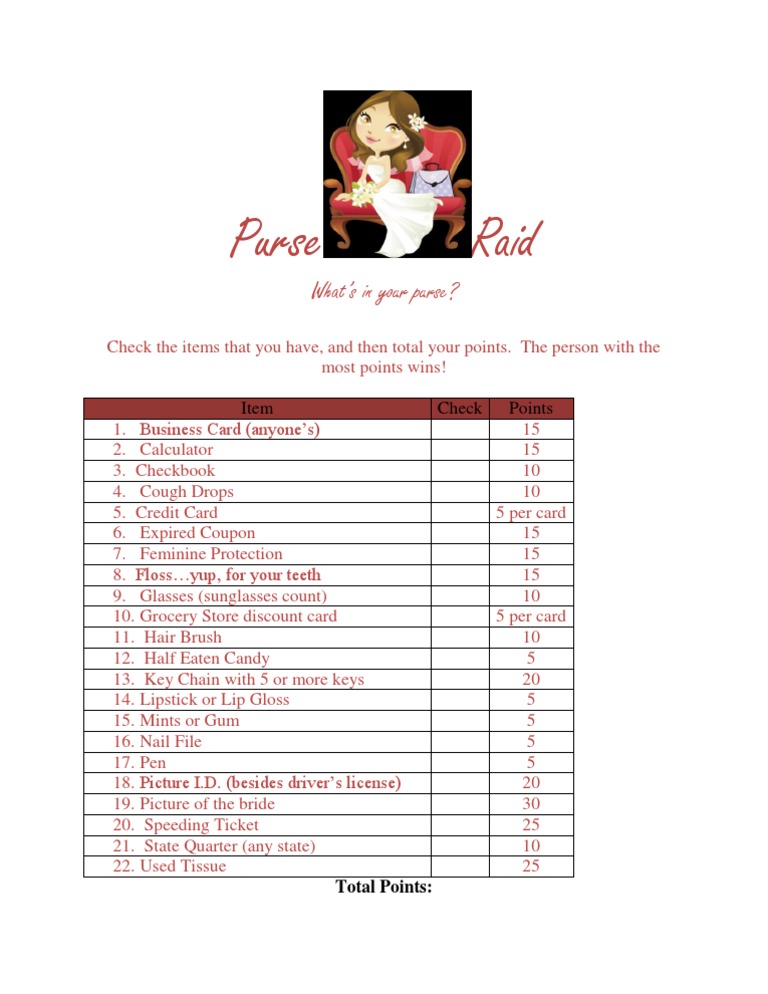 Purse Raid Game PDF