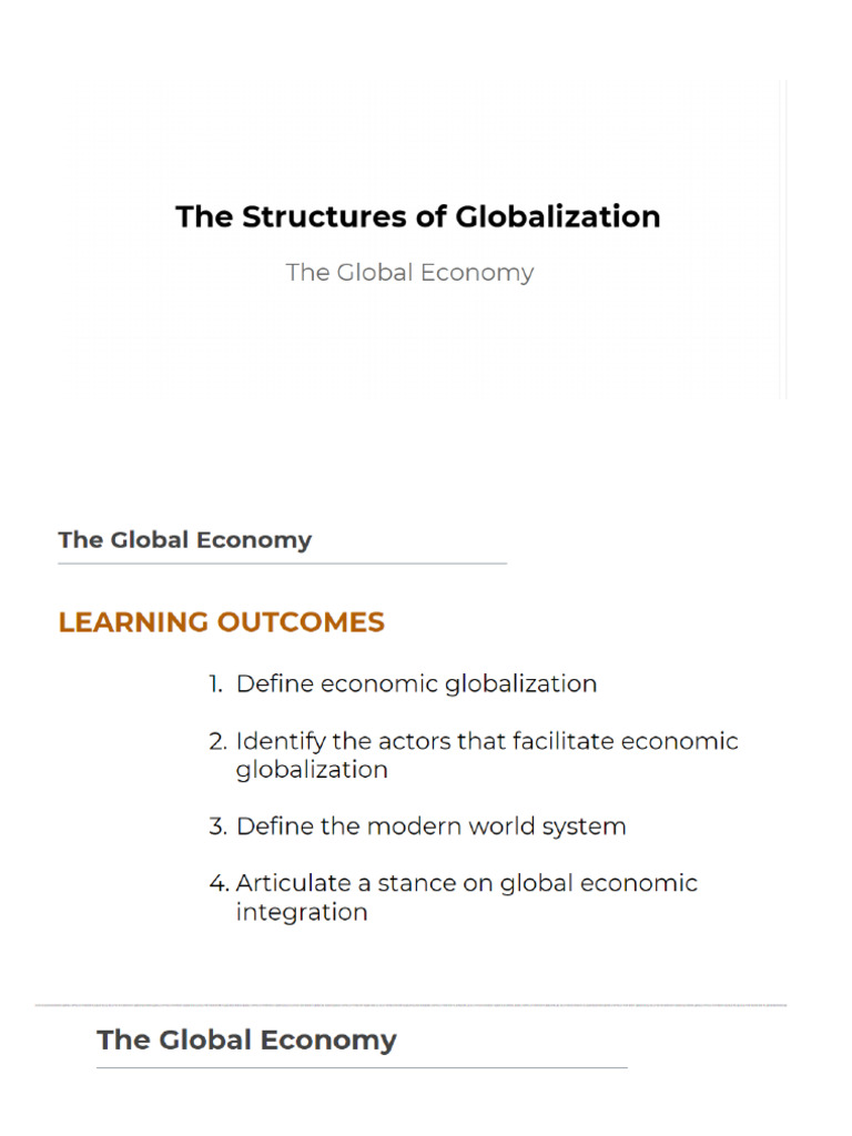 The Global Economy | PDF